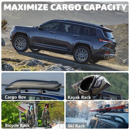 Roof Rack Cross Bars Compatible with Jeep Cherokee 2014-2024 - OHMU