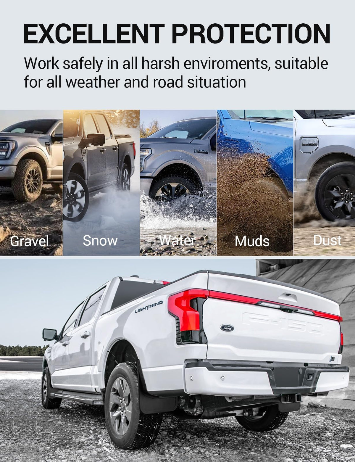 Mud Flaps Fit for 2021 2022 2023 Ford F150 (4pcs)