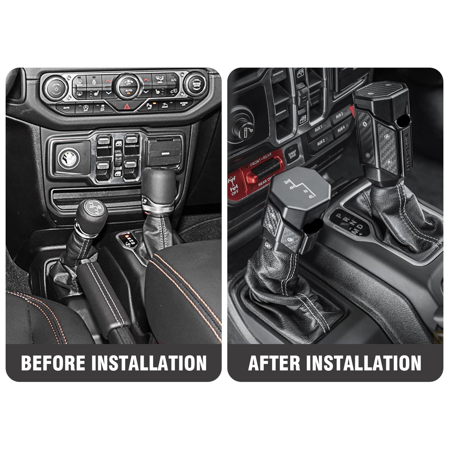 Genesis Series Gear Lever Shift Knob Compatible with 2018-2024 Jeep Wrangler JL