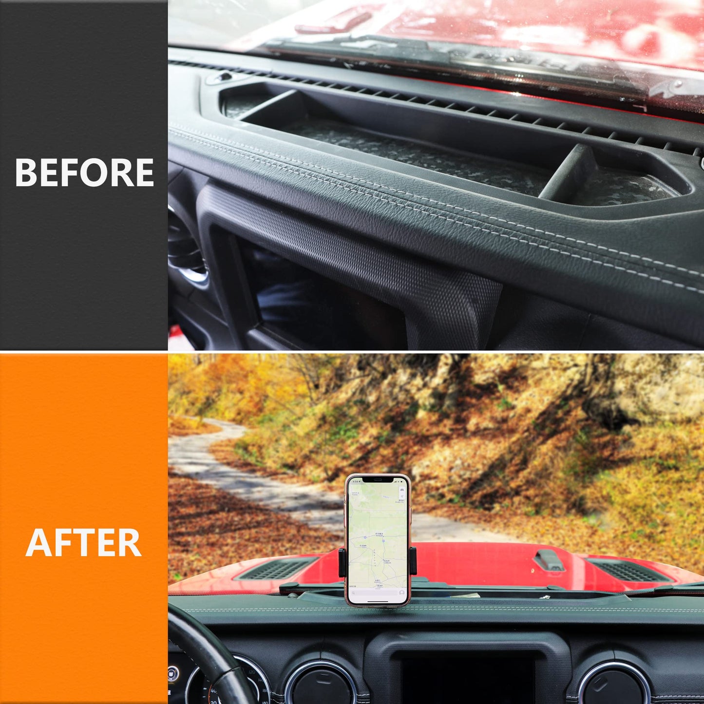 Phone Mount Compatible with Jeep Wrangler 2018-2023 JL JLU 2020-2023 Gladiator JT