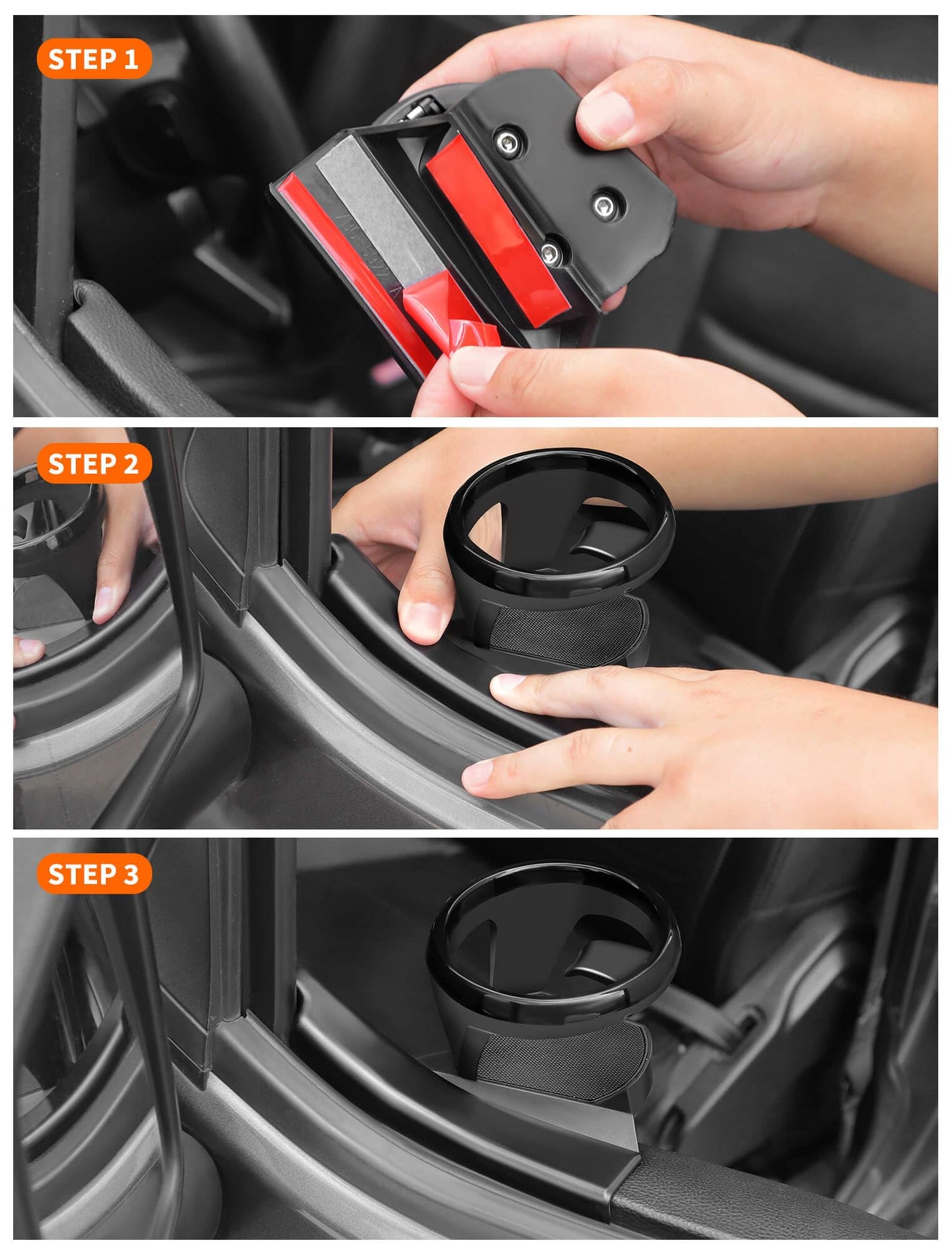 Door Cup Holder (2-PCS) for 2018-Present Jeep Wrangler JL & Gladiator JT - Fits 30 oz Bottles