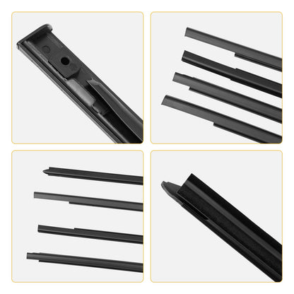 4-PCS Window Weatherstrip Seal Kit for 2009-2023 Dodge Ram Crew Cab - Replaces 55112376AH/55372138AH etc.