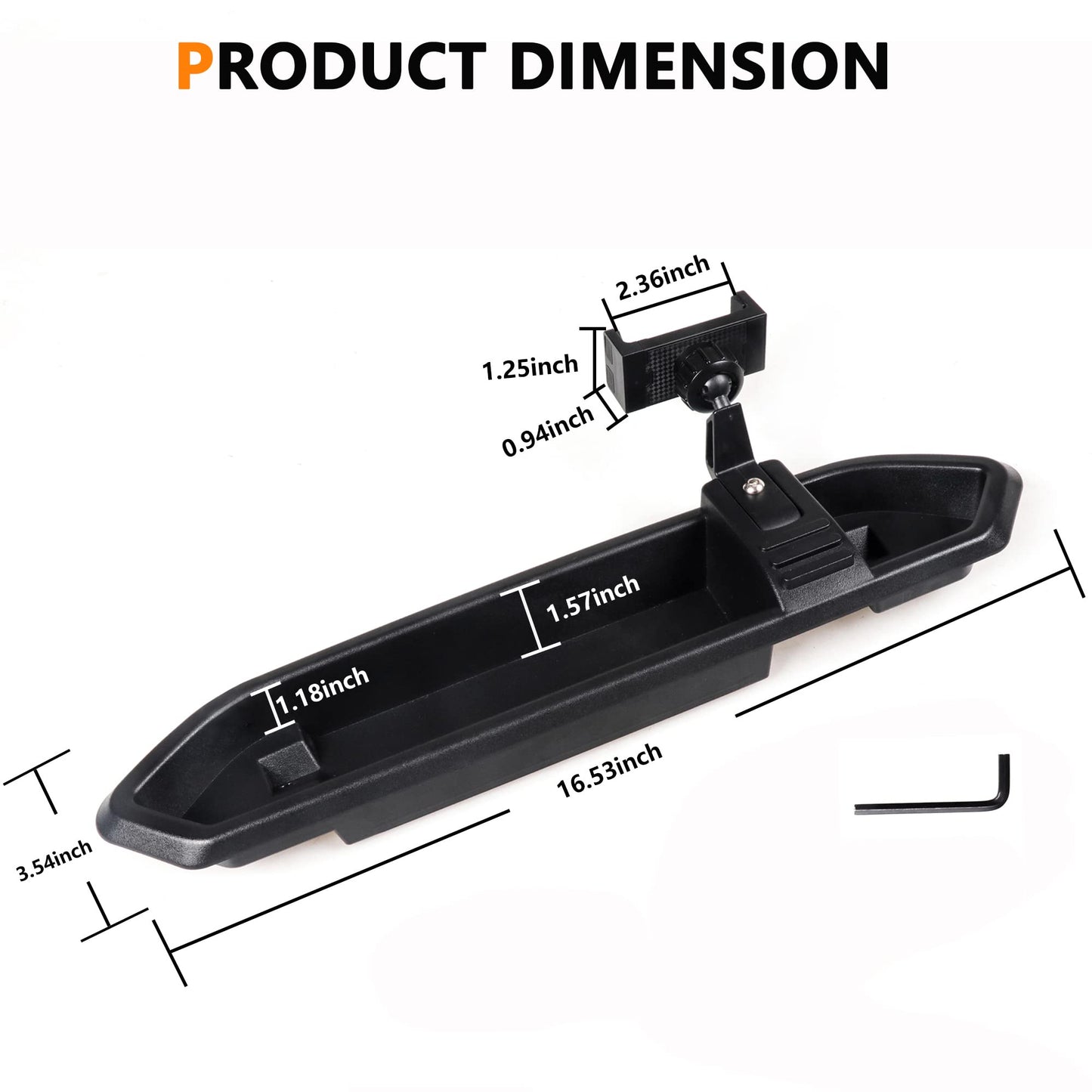 Phone Mount Compatible with Jeep Wrangler 2018-2023 JL JLU 2020-2023 Gladiator JT