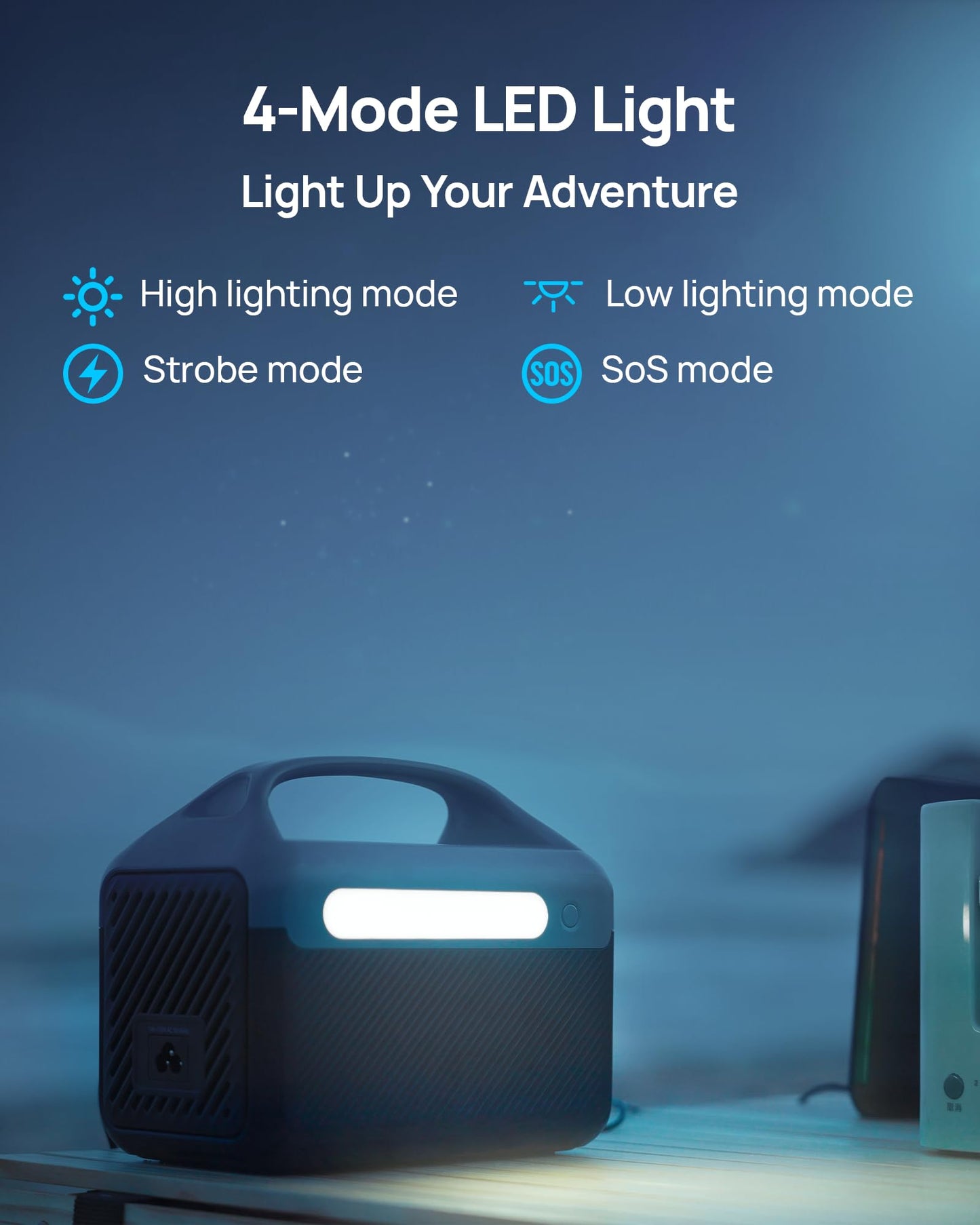 LiFePO4 Portable Power Station 192Wh (60,000mAh) - 2x300W AC Outlets, 2H Fast Charge for Camping/RV/Emergency