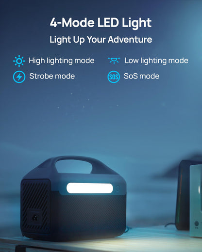 LiFePO4 Portable Power Station 192Wh (60,000mAh) - 2x300W AC Outlets, 2H Fast Charge for Camping/RV/Emergency