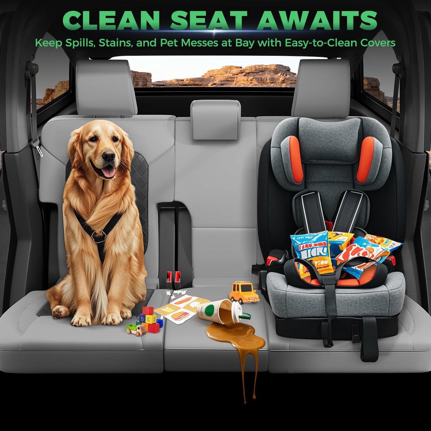 Waterproof Leather Seat Covers For Ford Bronco 4 Door 2021-2025 - OHMU