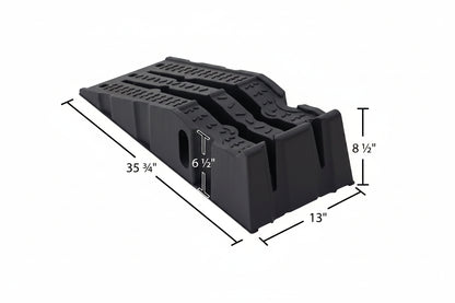 A Pair Plastic Car Service Ramps - 10,000 lbs Capacity Lifts Vehicles 6.25" H