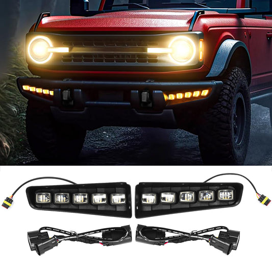 Fog Lights Assemblies Compatible with Ford Bronco 2021-2024 for Bronco 2/4-Door - OHMU