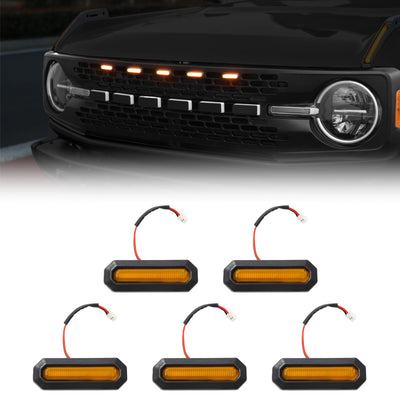 5PCS LED Grille Lights for Ford Bronco 2021 - 2025 2/4-Door