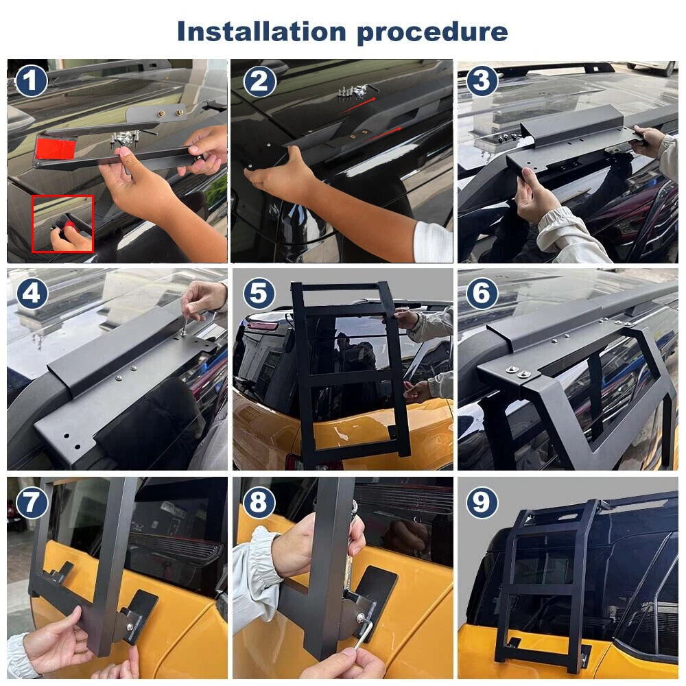Side Rear Metal Mounted Ladder For Ford Bronco Sport 2021+