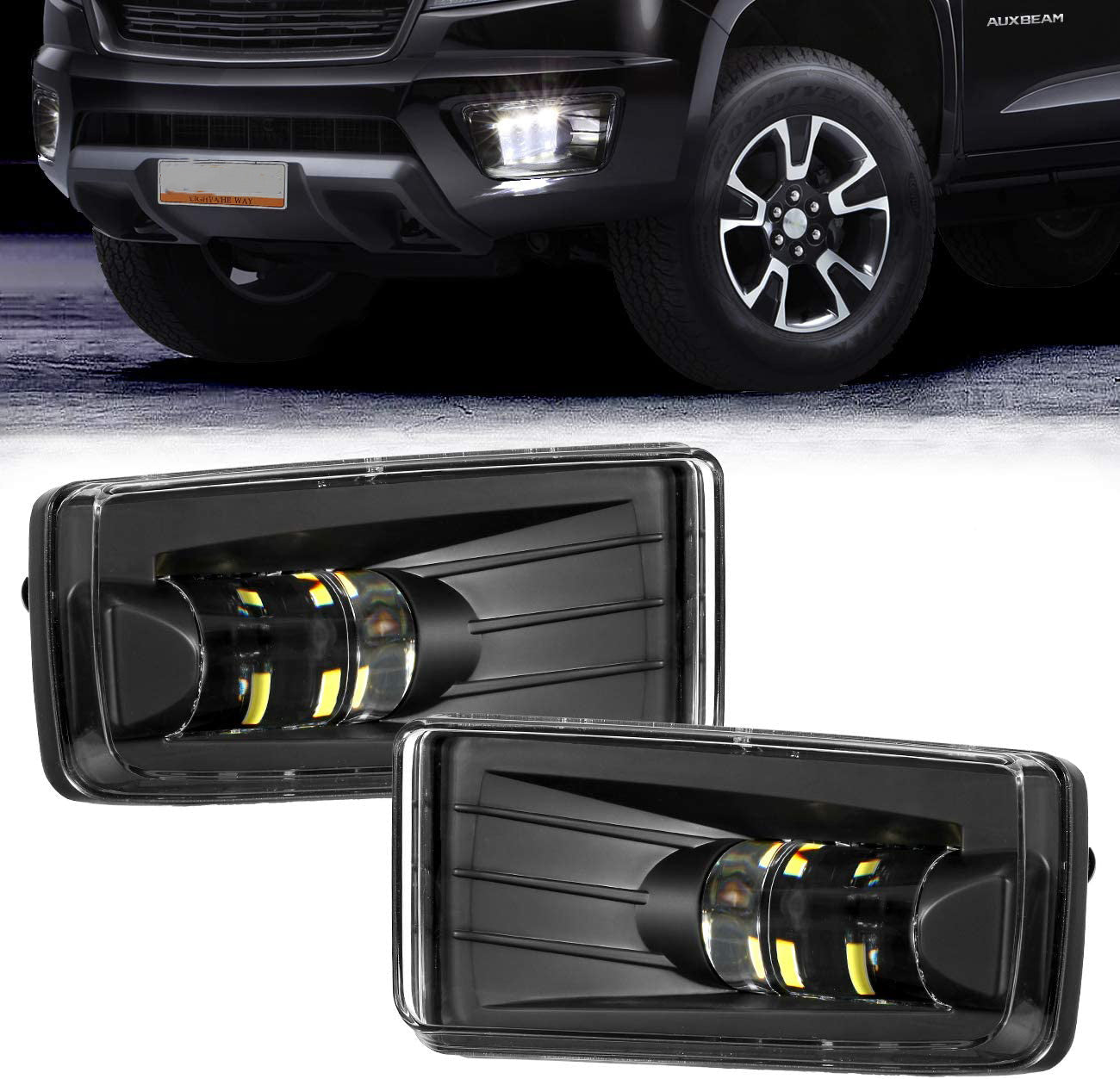 LED Fog Lights for Chevy Silverado 2008-2014/Avalanche 2007-2011 Suburban 2007-2014 Tahoe 2007-2014