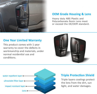 New Upgraded Tail Lights Compatible with 2016- 2023 Toyota Tacoma - OHMU