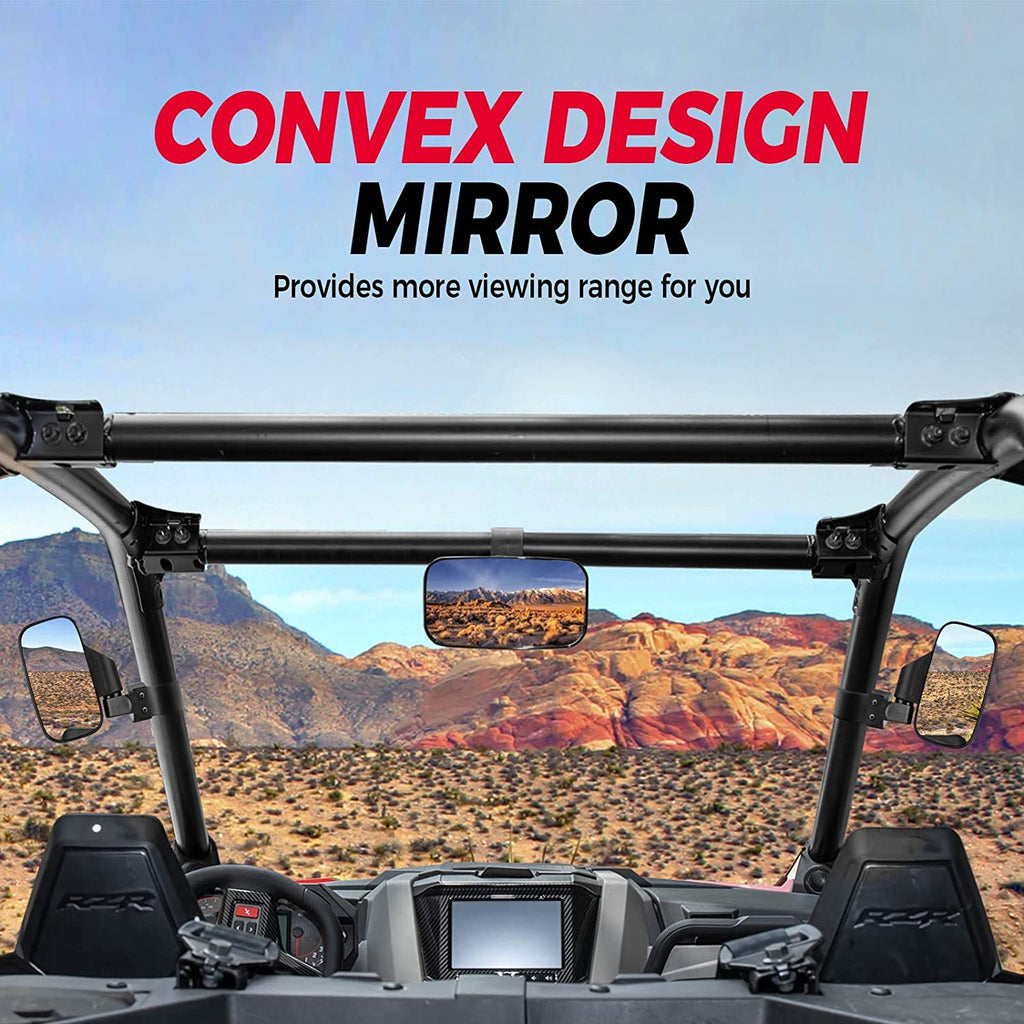 UTV SIDE MIRRORS AND CENTER MIRROR WITH 1.75" TO 2" ROLL BAR CAGE - OHMU
