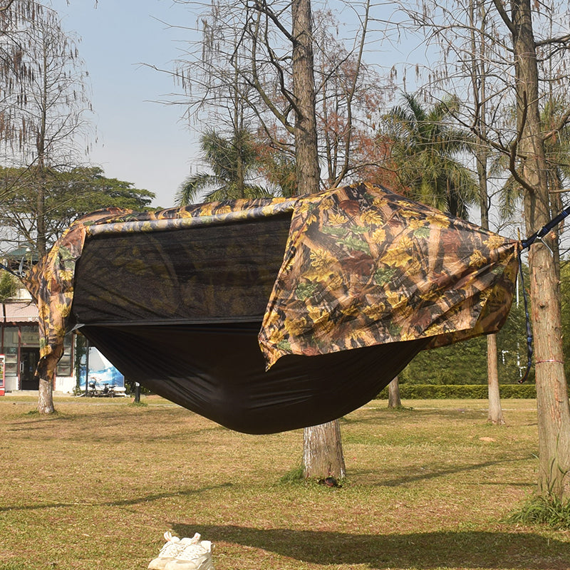 4 Ways for Using 440lbs Camping Hammock Tent with Mosquito Net and Rain Fly Cover - OHMU