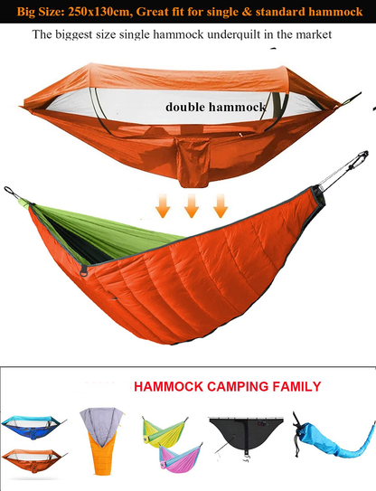 Single Hammock Underquilt Full Length Big Size Under Quilts for Hammocks - OHMU