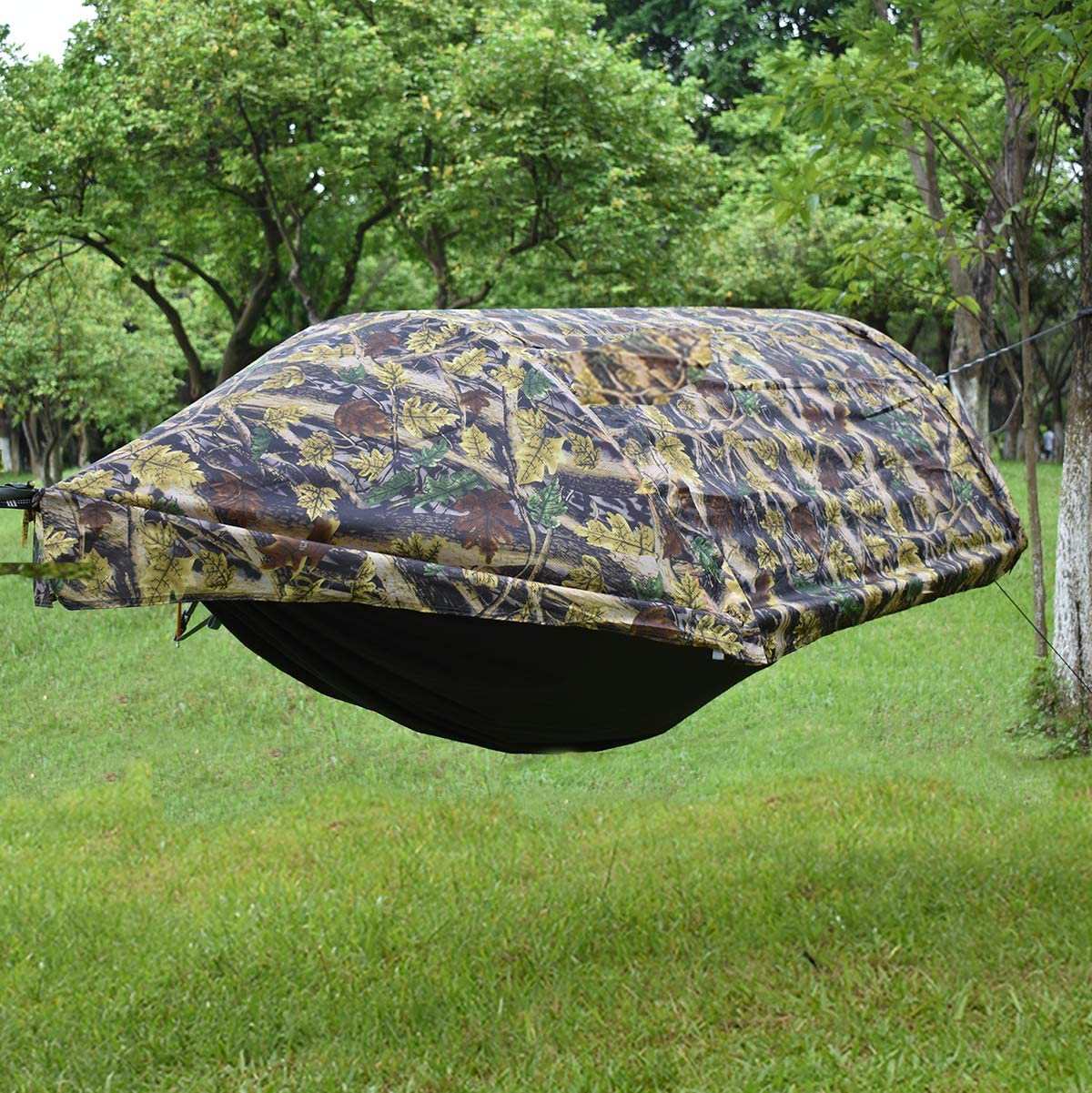 4 Ways for Using 440lbs Camping Hammock Tent with Mosquito Net and Rain Fly Cover - OHMU
