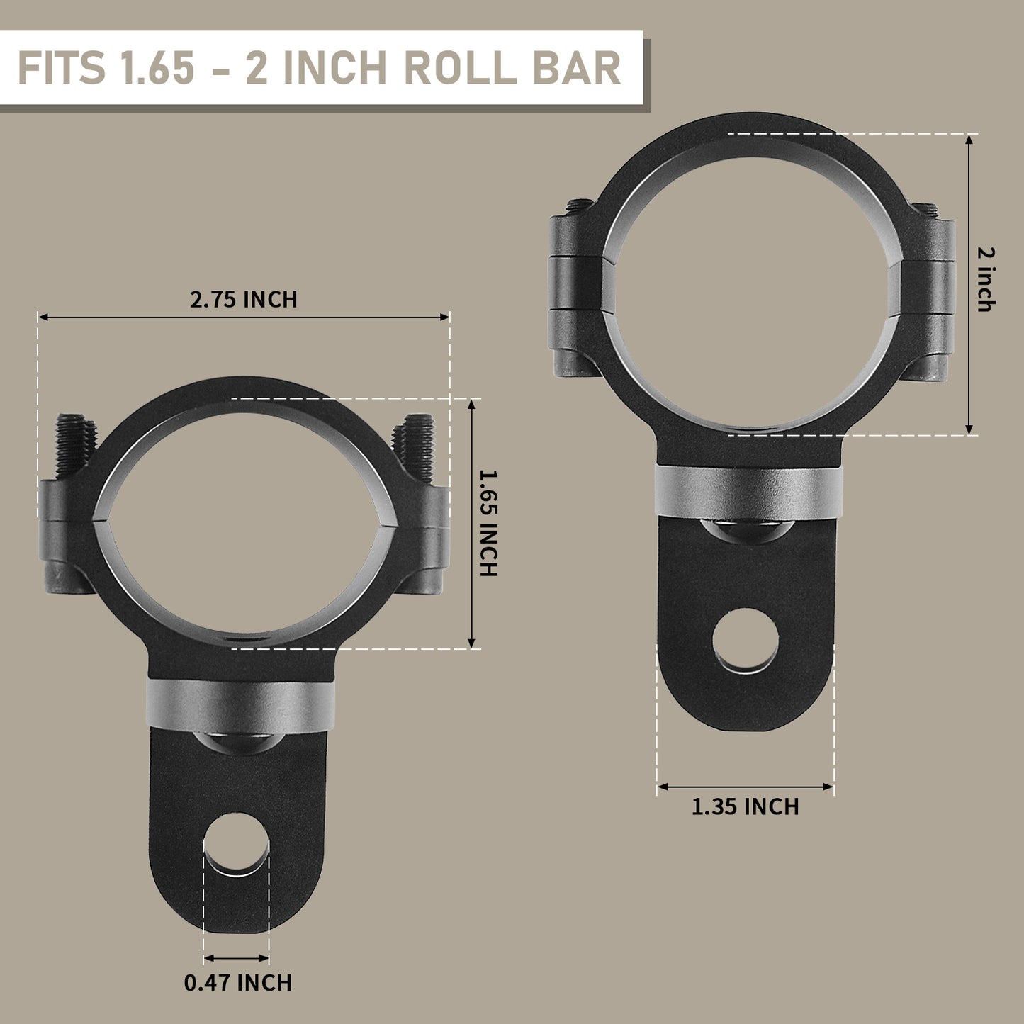 Heavy Duty Adjustable UTV Flag Mount Whip Light Mount