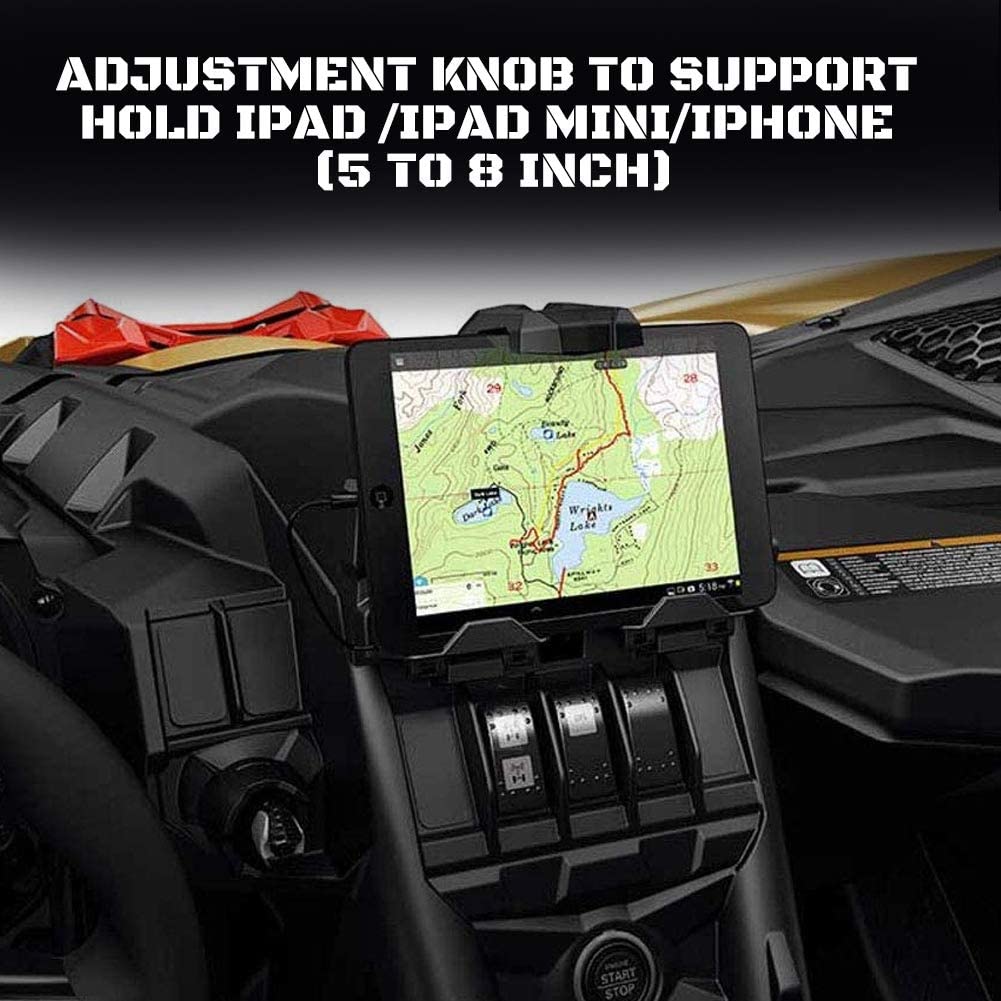 FITS CAN-AM MAVERICK X3 ELECTRIC DEVICE TABLET HOLDER WITH STORAGE BOX - OHMU