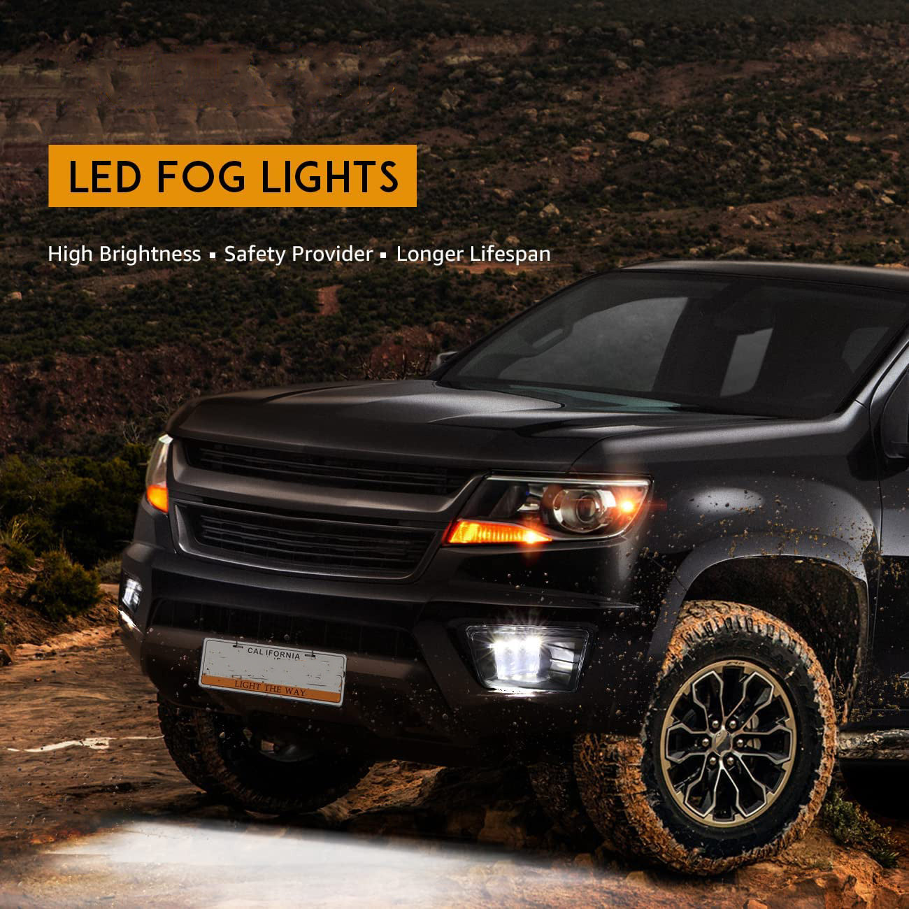 LED Fog Lights for Chevy Silverado 2008-2014/Avalanche 2007-2011 Suburban 2007-2014 Tahoe 2007-2014