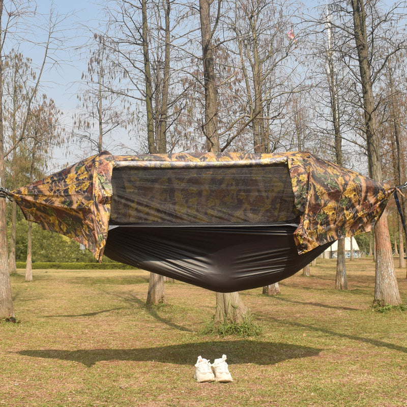4 Ways for Using 440lbs Camping Hammock Tent with Mosquito Net and Rain Fly Cover - OHMU