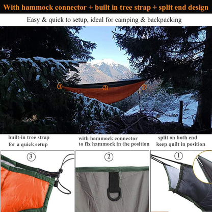 Single Hammock Underquilt Full Length Big Size Under Quilts for Hammocks - OHMU
