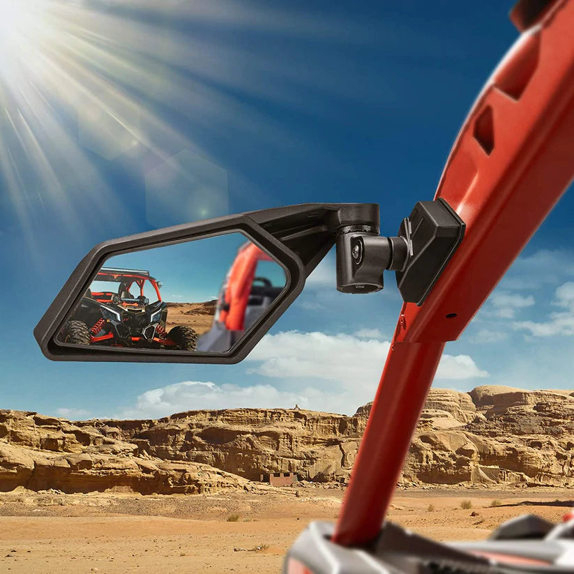 Upgraded 360 Degree Adjustment Maverick X3 Side Mirrors Compatible with Can Am 2017 2018 2019 2020 2021 2022 - OHMU