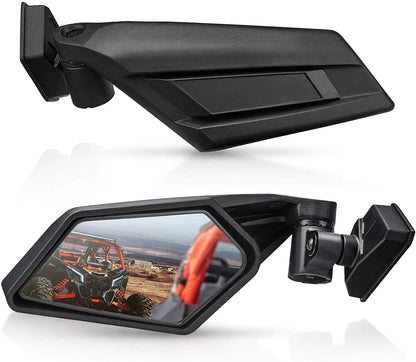 Upgraded 360 Degree Adjustment Maverick X3 Side Mirrors Compatible with Can Am 2017 2018 2019 2020 2021 2022 - OHMU