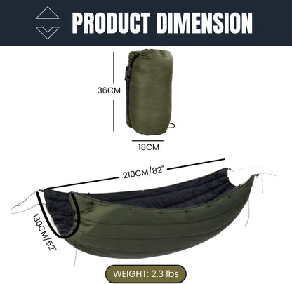 Double Camping Hammock Underquilt for Hammock Camping