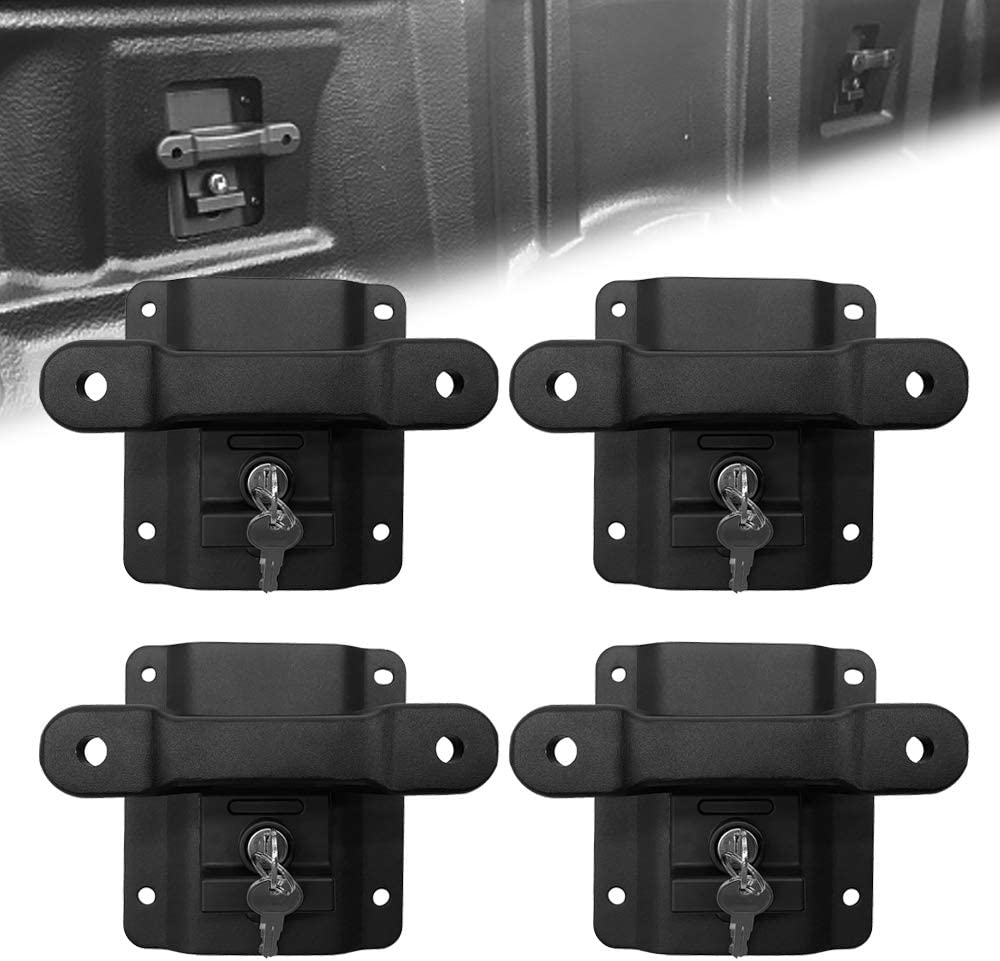 4Pcs Truck Bed Tie Down Anchor Boxlink Cleats & Plates for Ford 2015-2020 F150 F250 F350 & Raptor