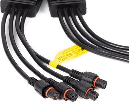 3pin and 4pin Controller Box for Led Whips Light and Rocks Light (2 Cords for Whips,8 Cords for Rocks) - OHMU