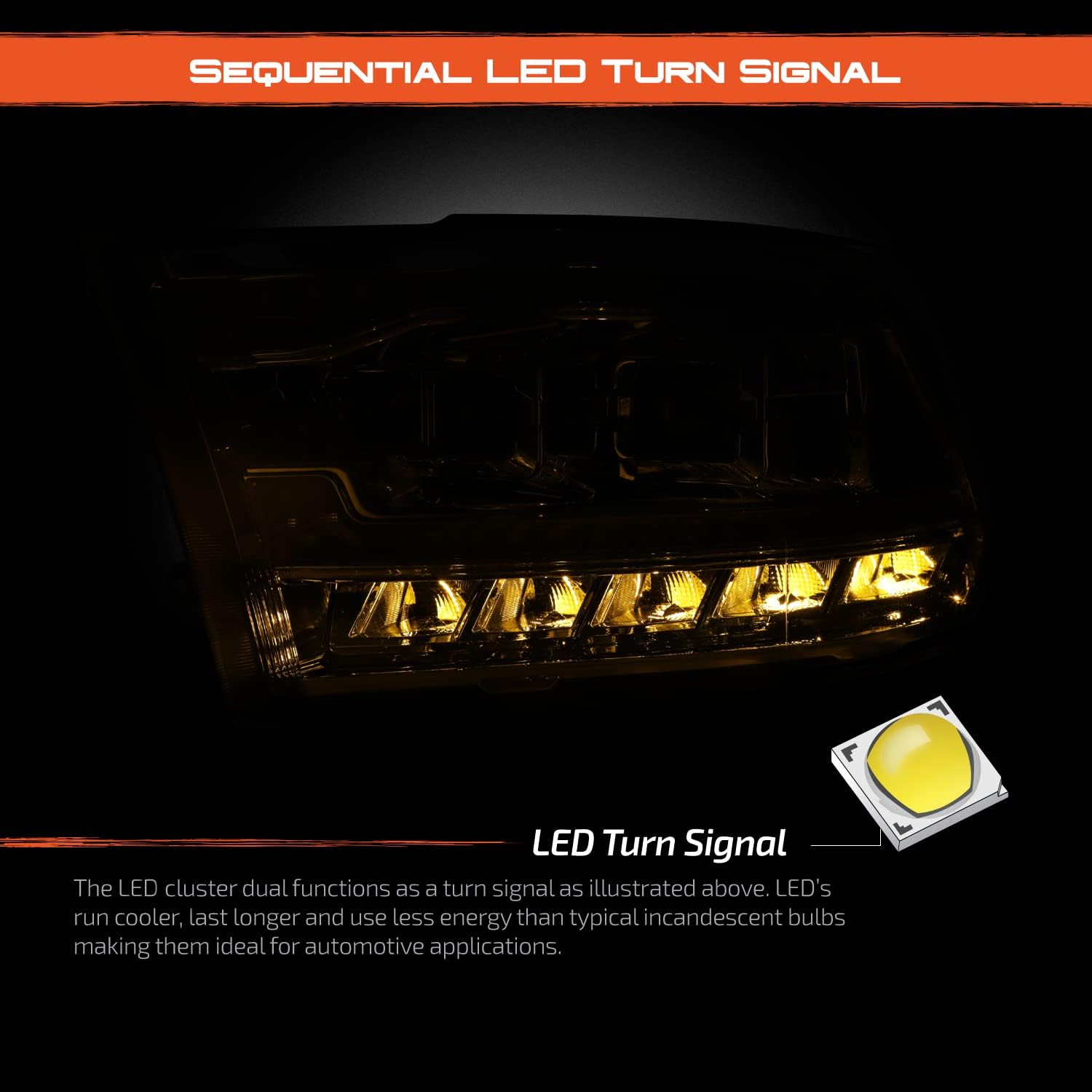 [Factory Upgrade] For 09-18 Dodge Ram 1500 2500 3500 LED DRL Headlights With Light bulbs - OHMU