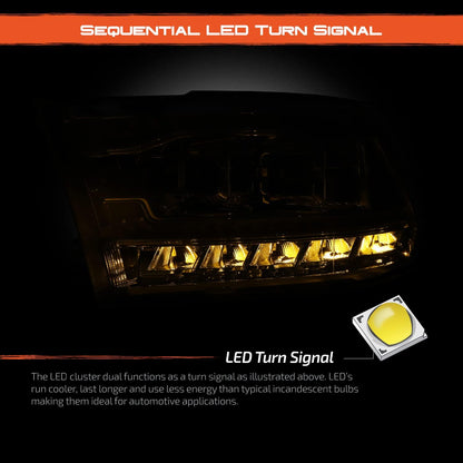 [Factory Upgrade] For 09-18 Dodge Ram 1500 2500 3500 LED DRL Headlights With Light bulbs - OHMU