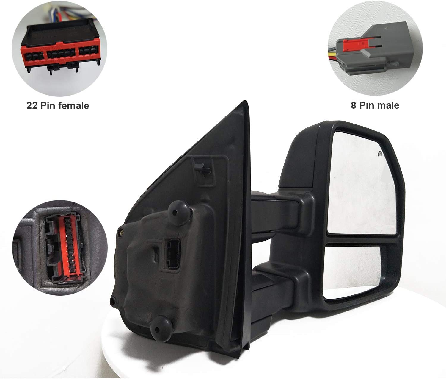 New Updated Pair towing mirror Black Housing fit for 2015 2016 2017 2018 Ford F150 - OHMU