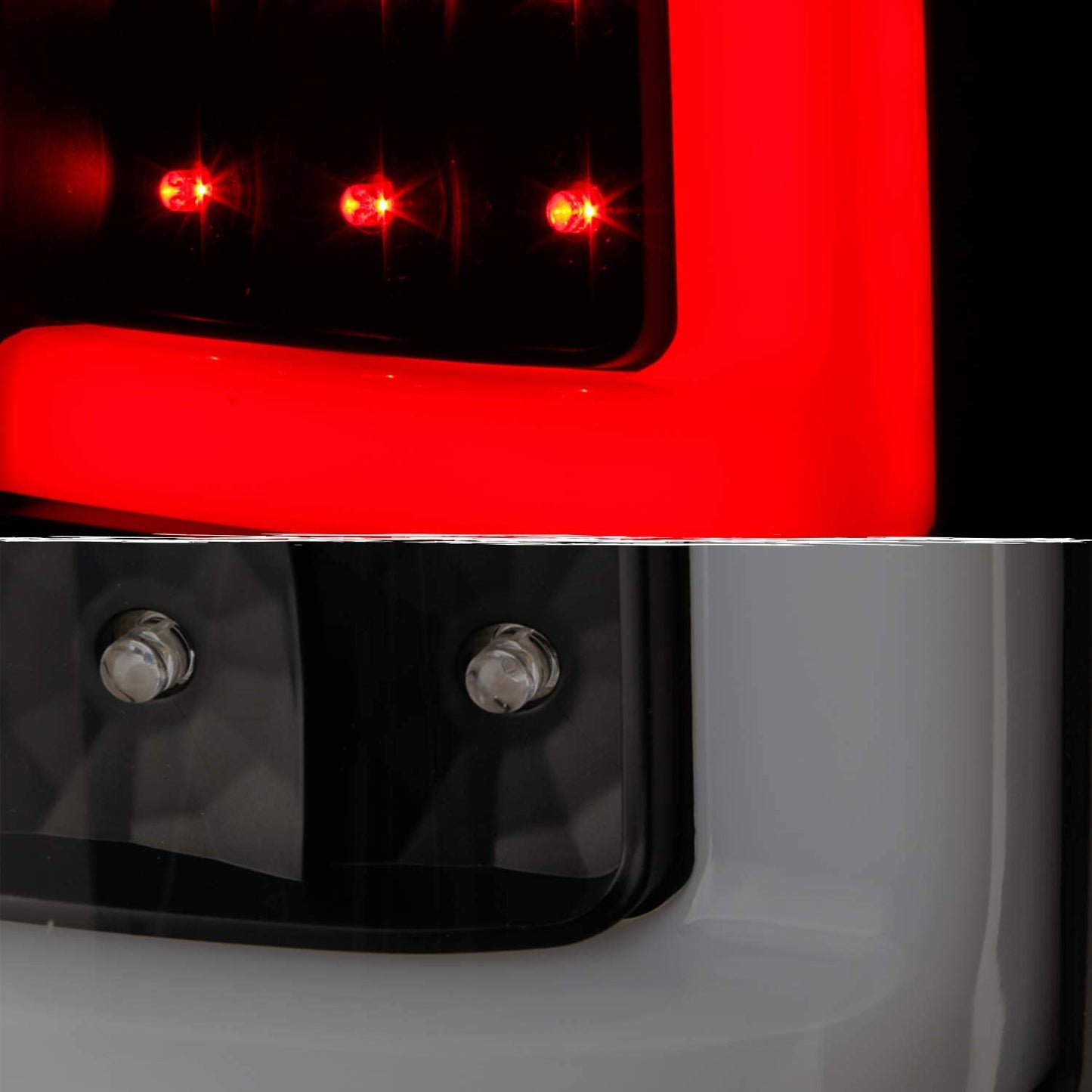 Fits 2003-2006 Chevy Silverado 1500/2500/3500/1500HD/2500HD 2007 Classic C-Tube Black Smoked Tail Lights Pair Fleetside