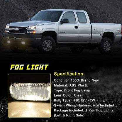 Fog Lights with Bulbs for Chevy Silverado 2003-2007 All Models
