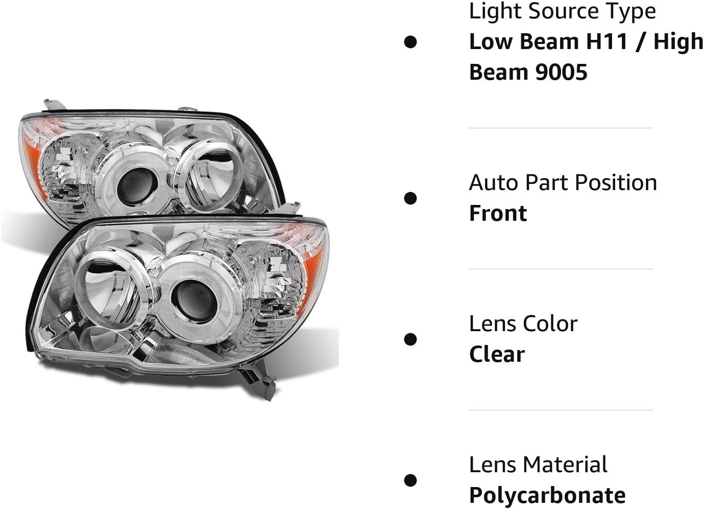 For 2006-2009 Toyota 4Runner 4 Runner Projector Headlights lamp - OHMU