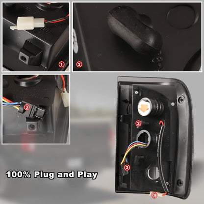 LED Tail Lights Assembly for 2001 2002 2003 2004 2005 Ford Ranger - OHMU