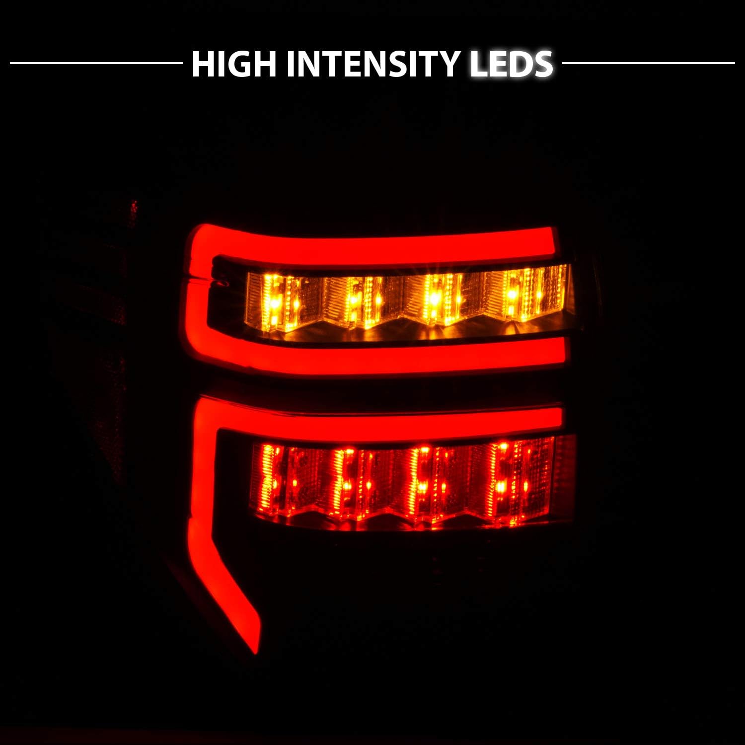 For 2010-2022 Toyota 4 Runner LED Tube Smoke Black Replacement Tail Light Assembly Pair - Passenger and Driver Side - OHMU