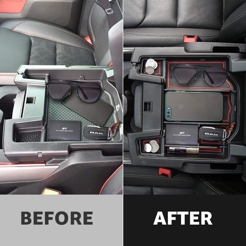 Upgraded Center Console Organizer Tray for 2019-2023 Dodge RAM 1500 2500 3500 - OHMU