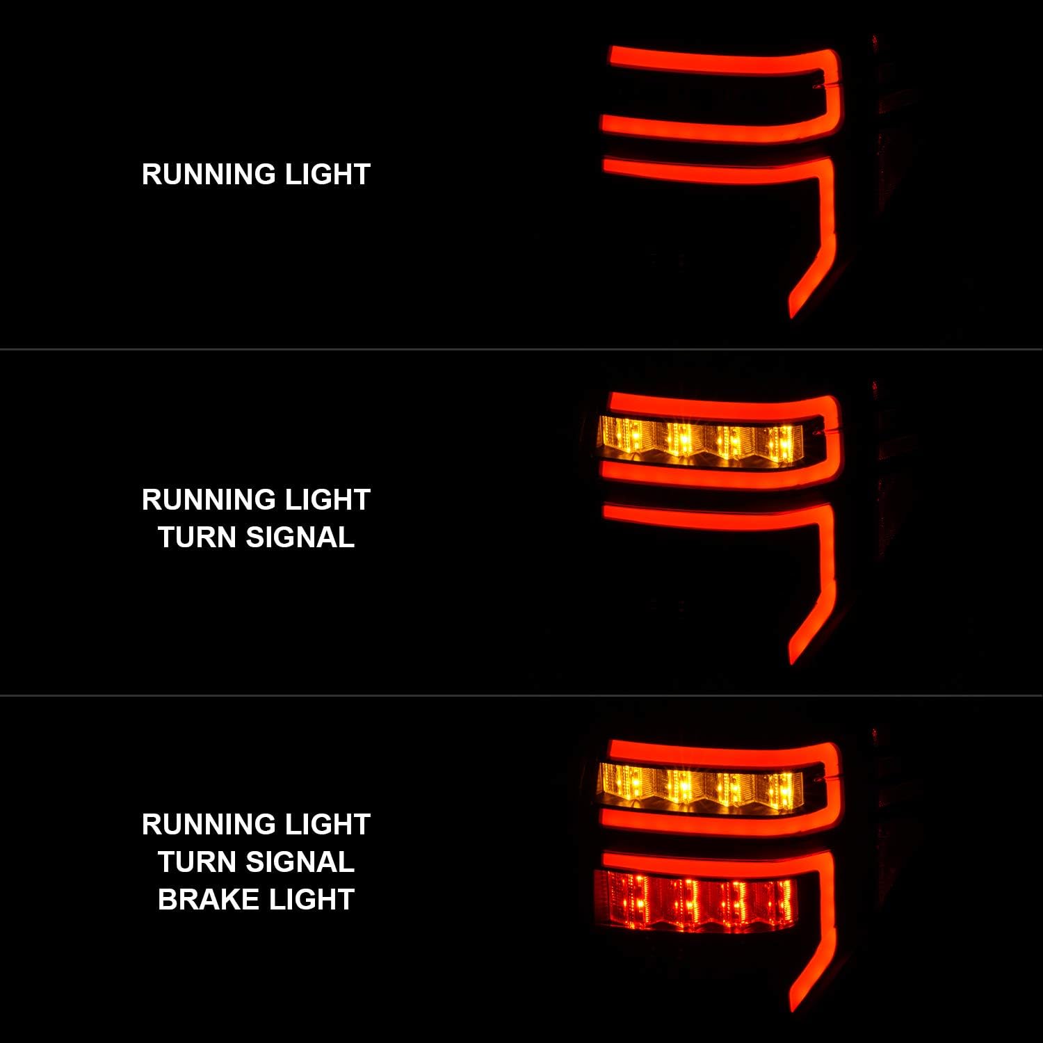 For 2010-2022 Toyota 4 Runner LED Tube Smoke Black Replacement Tail Light Assembly Pair - Passenger and Driver Side - OHMU