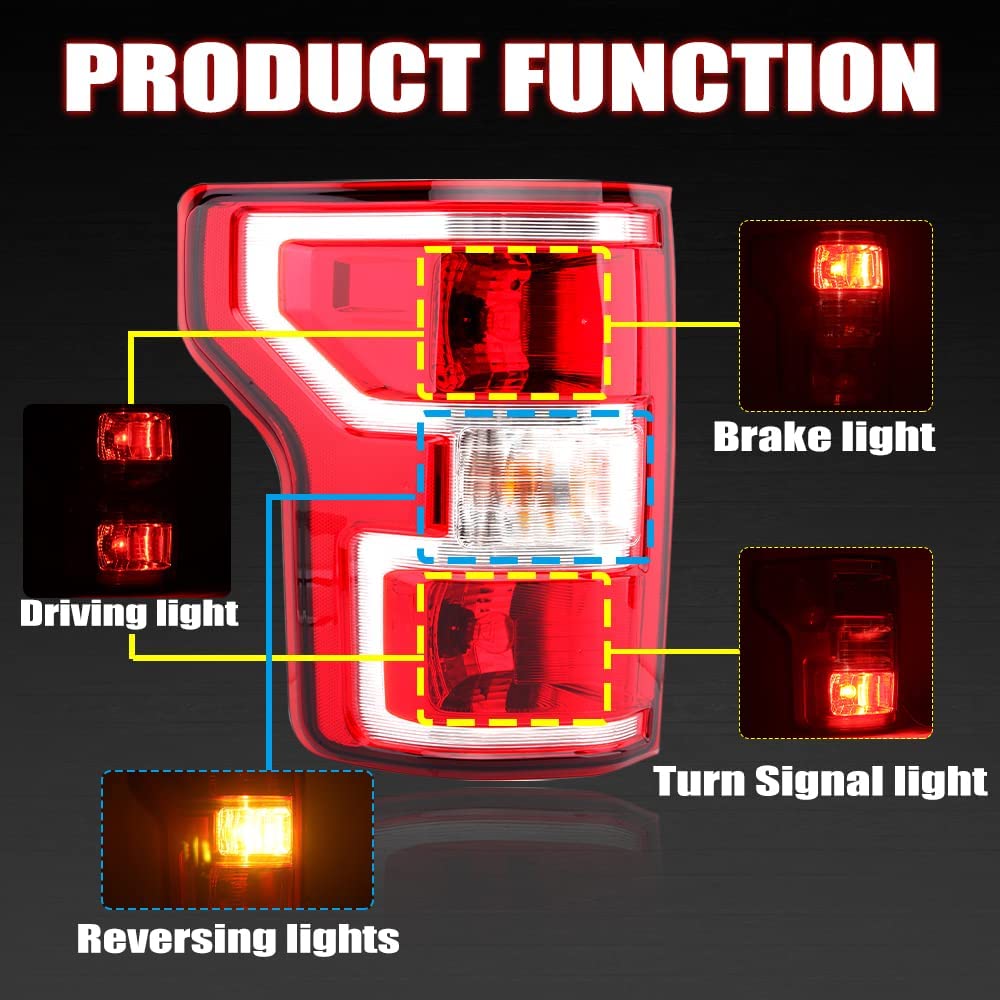 Brake Tail Light Rear Lamp For Ford F150 2018 2019 2020 - OHMU