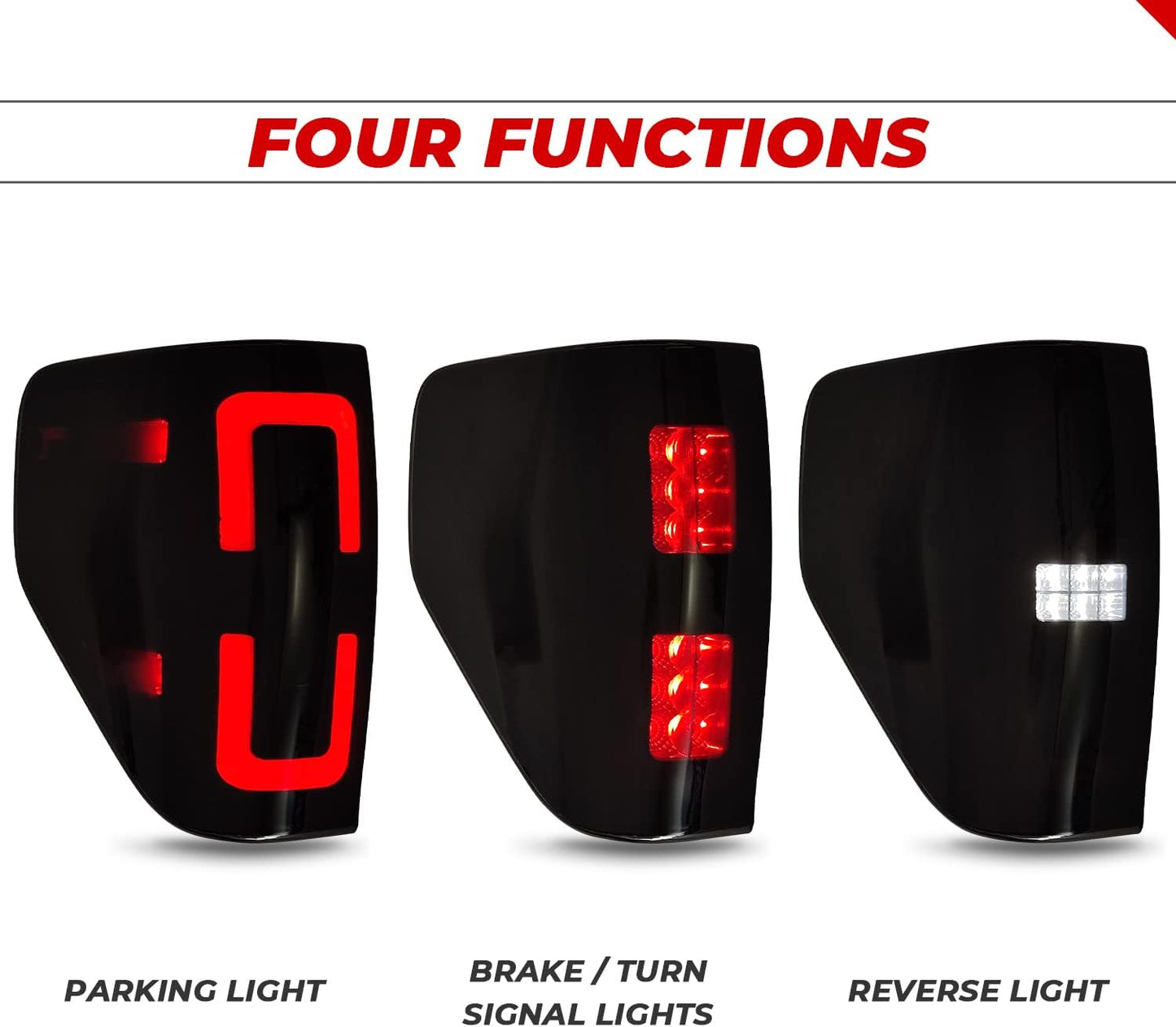 New Upgraded 4 Functions Black Full LED Tail Lights for Ford F150 2009-2014 - OHMU