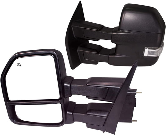 New Updated Pair towing mirror Black Housing fit for 2015 2016 2017 2018 Ford F150 - OHMU