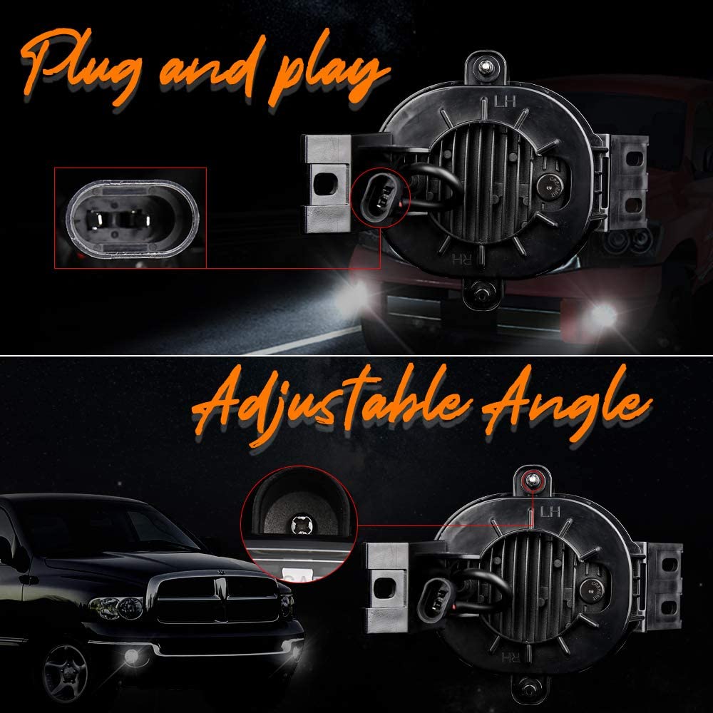New Version LED Fog Light for Dodge Ram 1500 2002-2008 Dodge Ram 2500/3500 - OHMU