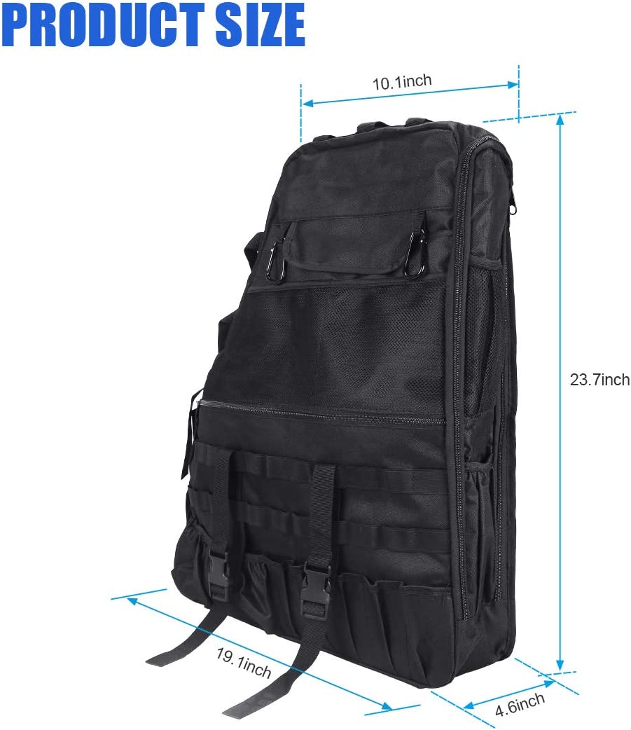 Roll Bar Storage Bag Cargo Cage for 1997-2020 Jeep Wrangler JK TJ LJ & Unlimited JL 4-Door - OHMU