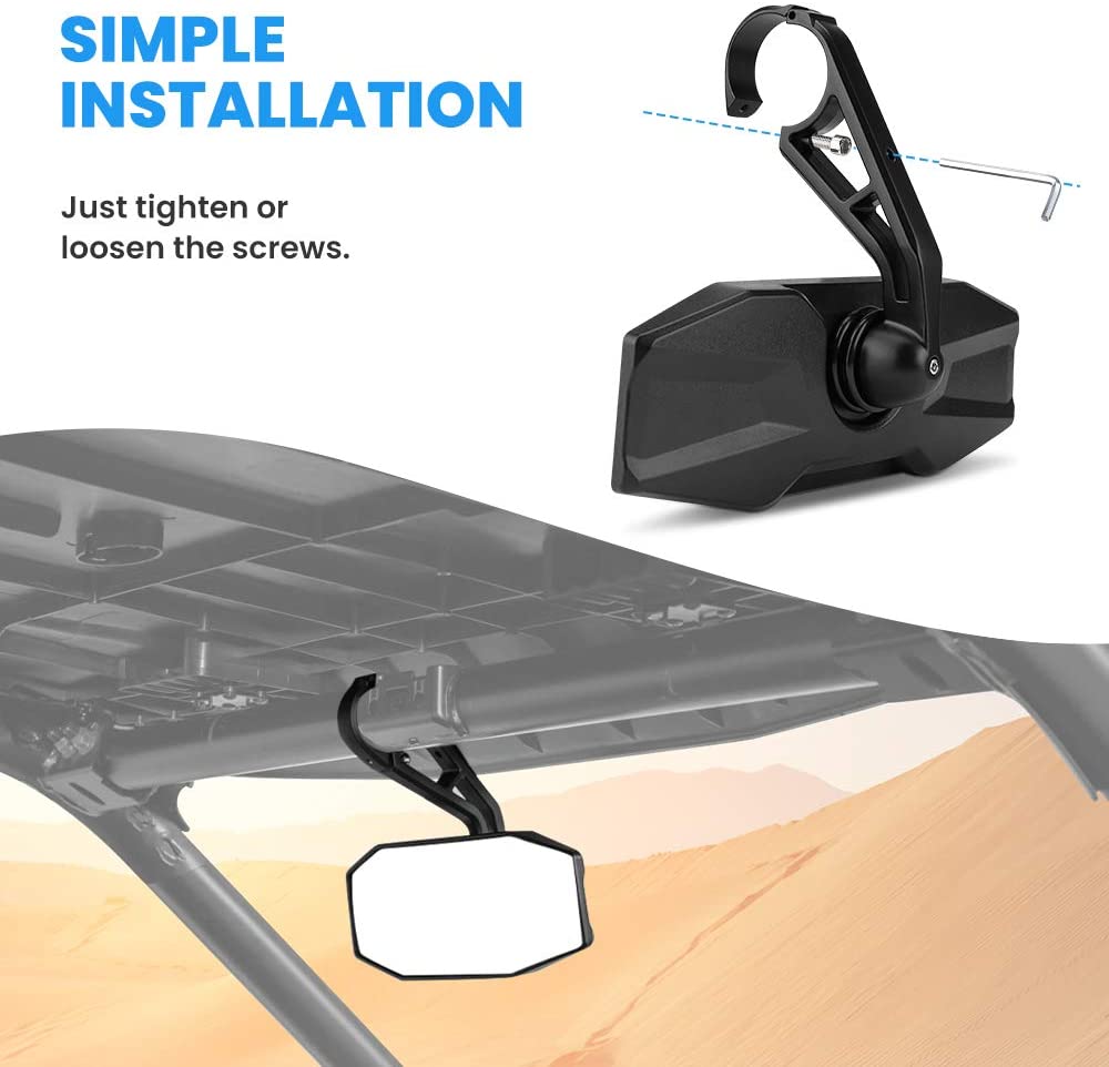 RZR Rear View Center Mirror Replacement - OHMU