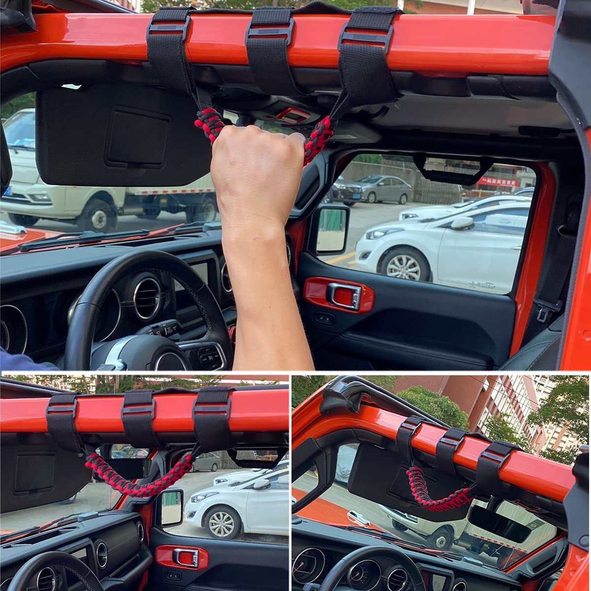 Roll Bar Grab Handles for Jeep Wrangler YJ TJ JK JKU JL JLU Gladiator JT 1955-2022 - OHMU