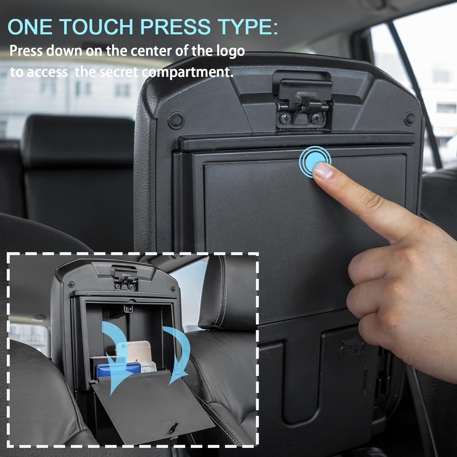 One-Touch Hidden Storage Box for Toyota 4Runner Accessories 2010-2023 2024 - OHMU