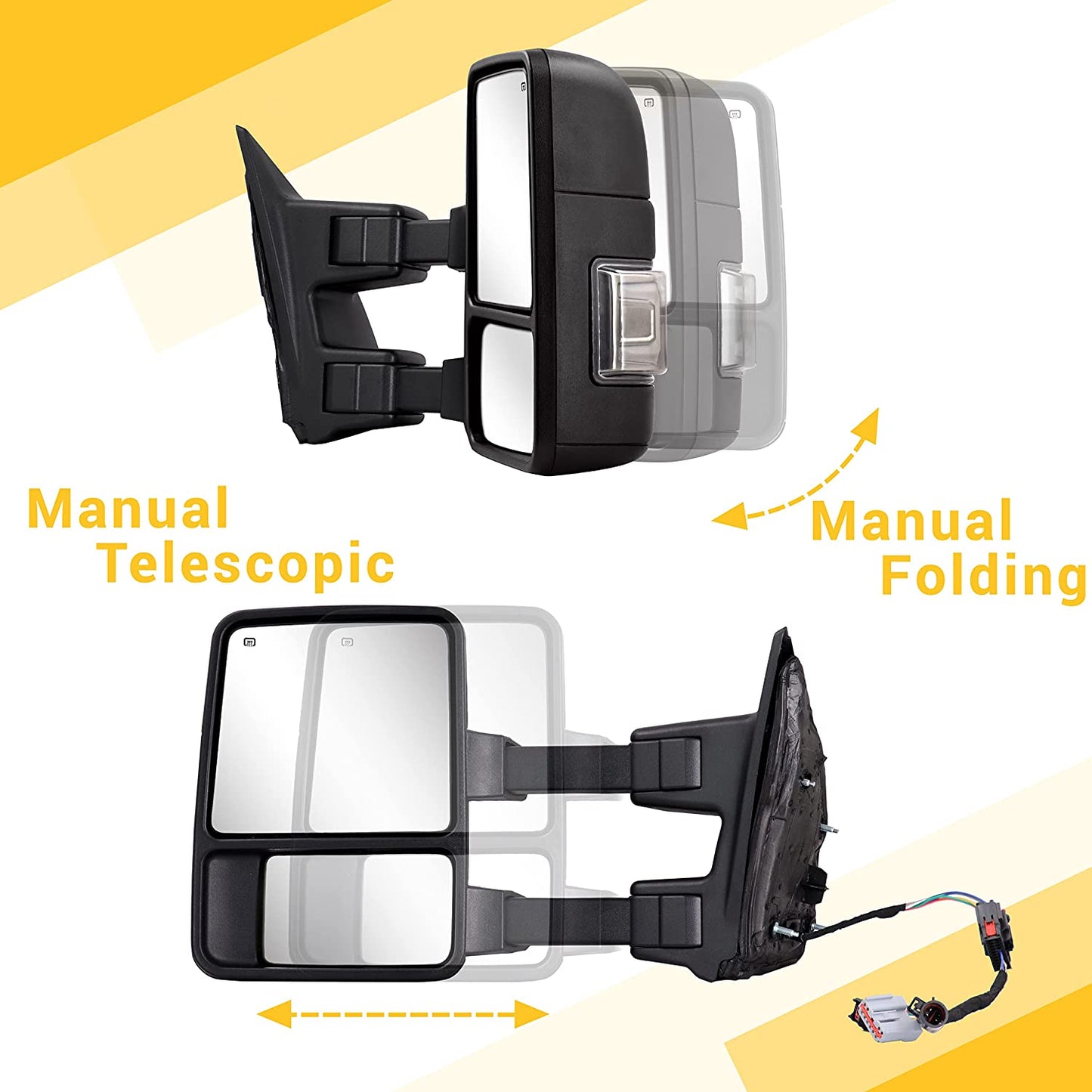 Towing Mirrors for 1999-2016 F250 F350 F450 F550 Super Duty
