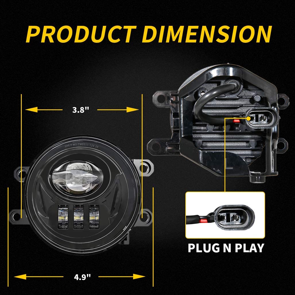 New LED Fog Lights for 2016-2022 Tacoma 2014-2022 4Runner 2014-2019 Tundra Truck - OHMU